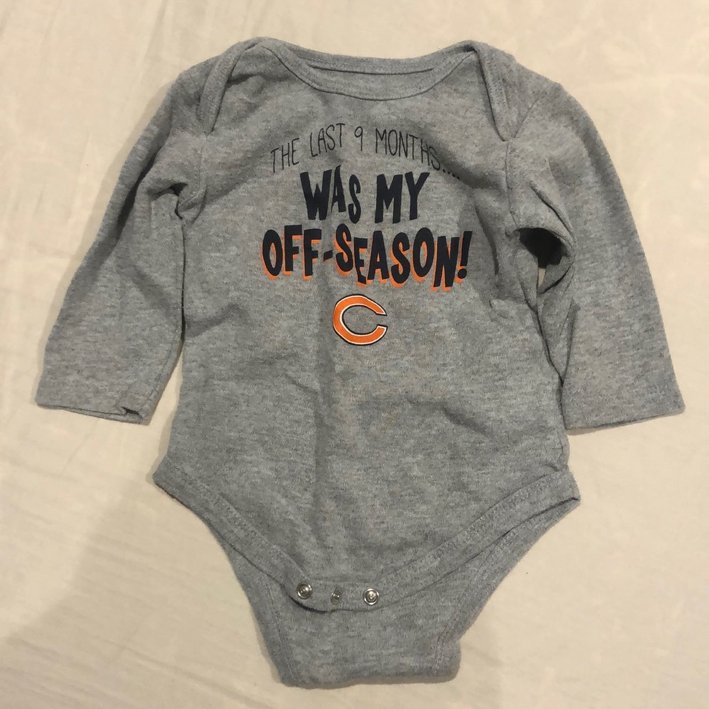 Long sleeve Chicago bears onesie